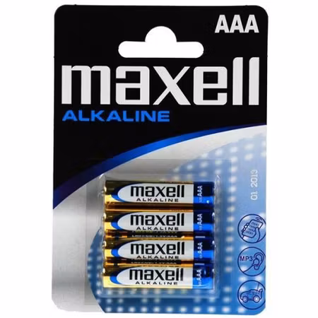 Maxell Alkaline AAA / LR03-batterier – 4-pack