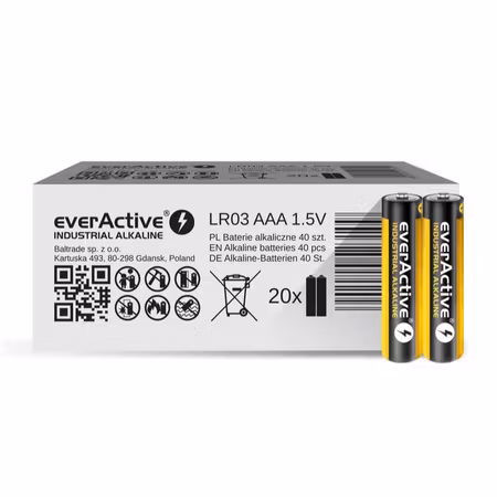 everActive Industrial AAA / LR03-batterier – 40-pack