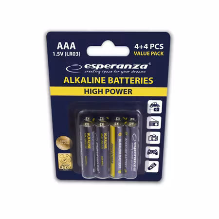 Esperanza AAA / LR03-batterier – 8-pack