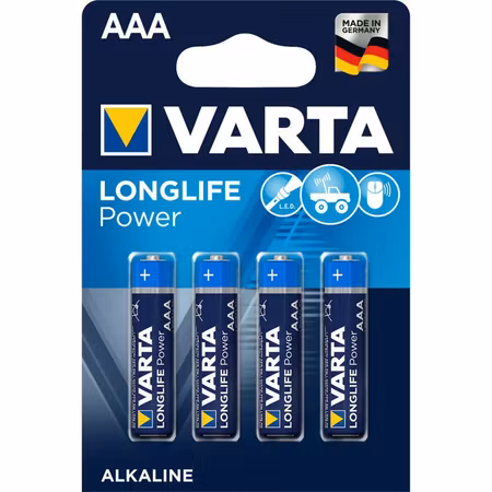 Varta Longlife Power AAA / LR03-batterier – 4-pack