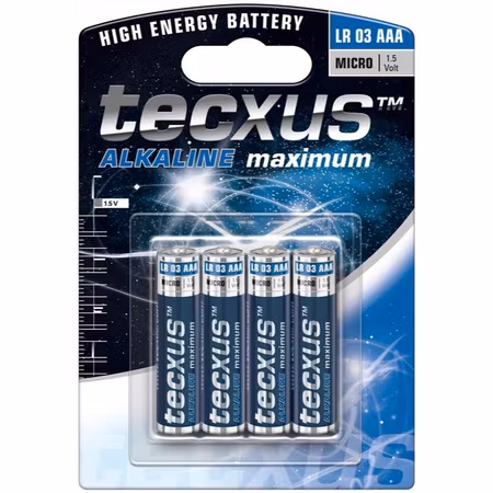 Tecxus AAA / LR03-batterier – 4-pack