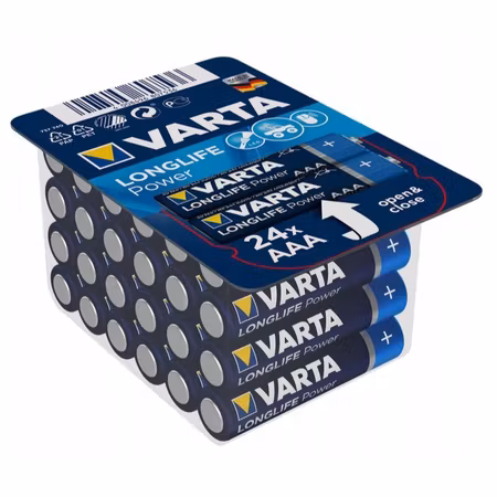 Varta Longlife Power AAA / LR03-batterier – 24-pack