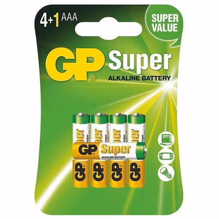 GP Super AAA / LR03-batterier – 5-pack
