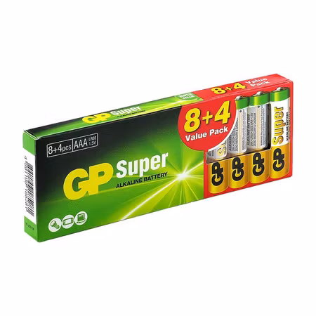 GP Super AAA / LR03-batterier – 12-pack