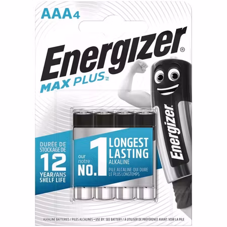 Energizer MAX Plus AAA / LR03-batterier – 4-pack