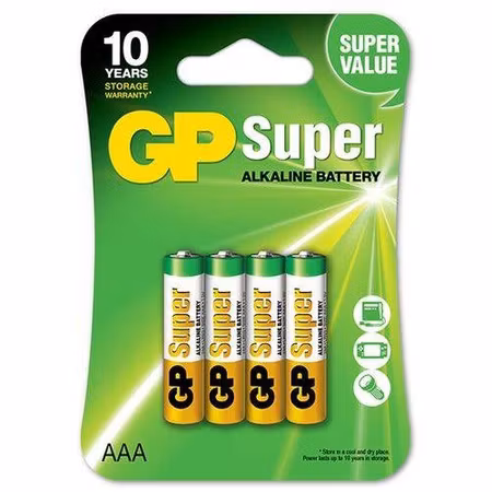 GP Super AAA / LR03-batterier – 4-pack