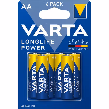 Varta Longlife Power AA / LR6-batterier – 6-pack