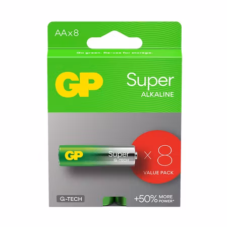 GP Super Alkaline G-TECH AA / LR6 – 8-pack
