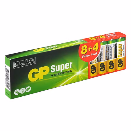 GP Super Alkaline AA / LR6-batterier – 12-pack