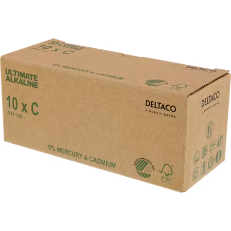 Ultimate Alkaline C-batterier (LR14) 10-pack – Svanenmärkt & 1.5V