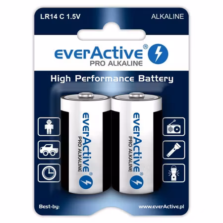 C-batterier (LR14) 2 x everActive Pro