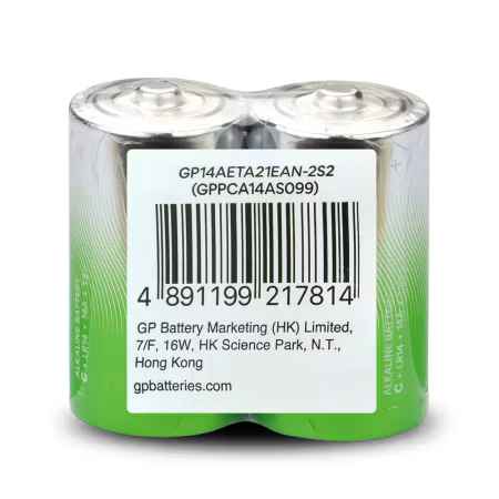 GP Super Alkaline G-TECH LR14/C batterier, 2-pack