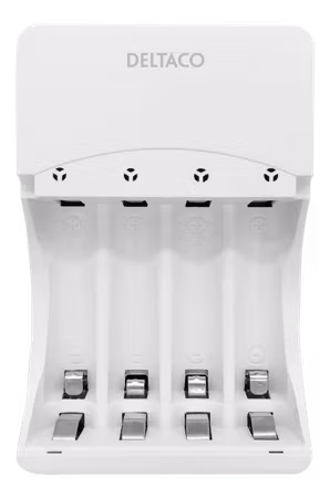 Deltaco Enkel USB-Laddare AA/AAA (CHG-SG-USB110) – Pålitlig & Portabel