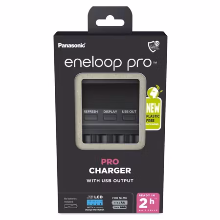 Panasonic Eneloop BQ-CC65 batteriladdare med LCD – AA/AAA