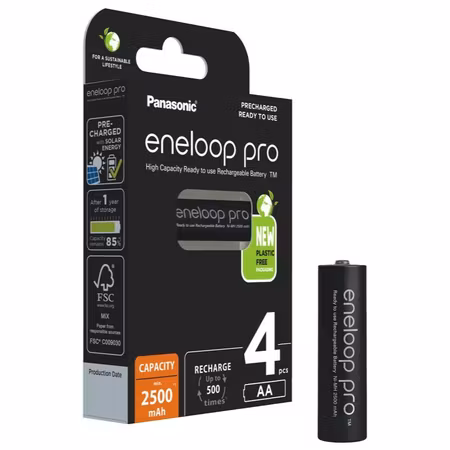 Panasonic Eneloop Pro AA / HR6 2500 mAh – 4-pack