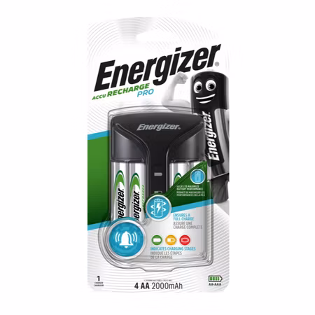 Energizer Pro batteriladdare + 4×AA 2000 mAh