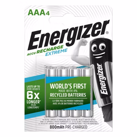 Energizer Recharge Extreme AAA / HR03 800 mAh – 4-pack