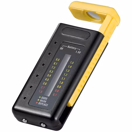 Goobay LCD-batteritestare – AAA, AA, C, D, 9V & N