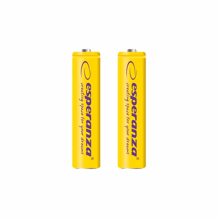 Uppladdningsbara batterier Esperanza Ni-MH AAA 1000mAh 2 st, gul