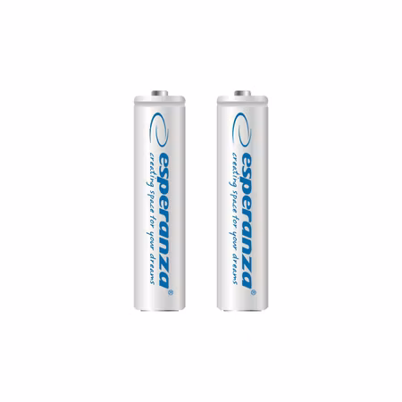 Uppladdningsbara batterier Esperanza Ni-MH AAA 1000mAh 2 st, vit