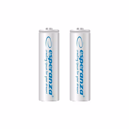 Uppladdningsbara batterier Esperanza Ni-MH AA 2000mAh 2 st, vit