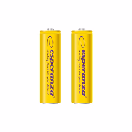 Uppladdningsbara batterier Esperanza Ni-MH AA 2000mAh 2 st, gul