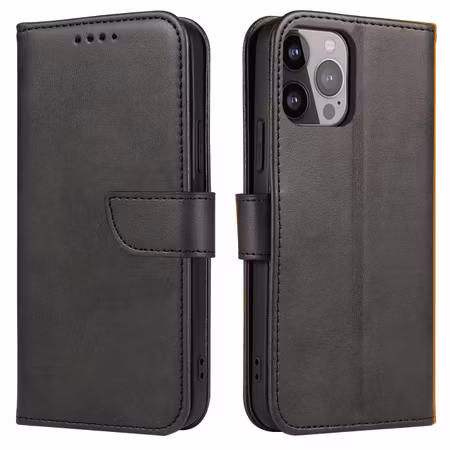 iPhone 14 Pro Max Plånboksfodral Elegant Magnet - Svart