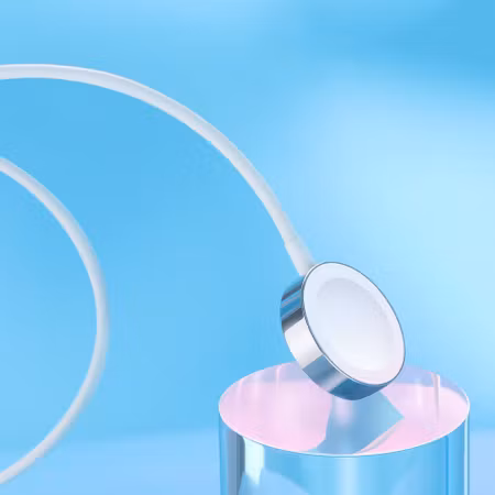 Joyroom Qi trådlös laddare för Apple Watch med integrerad kabel 1,2 m Vit