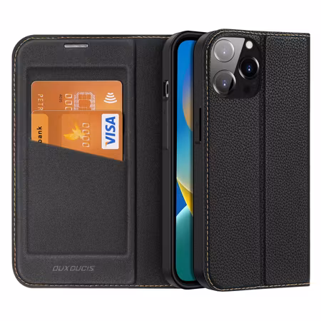 Dux Ducis Skin X2 fodral till iPhone 14 Pro Max magnetiskt flipfodral svart