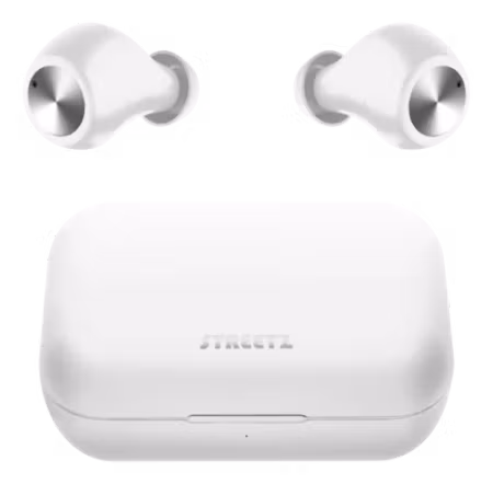 STREETZ TWS-111 Trådlösa In-Ear Hörlurar – Vit | Bluetooth 5 och Laddningetui