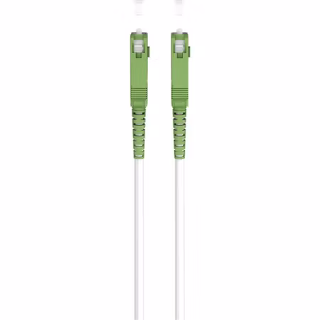 Fiberoptisk kabel Singlemode (OS2) SC-APC Vit, 25 m (Simplex)