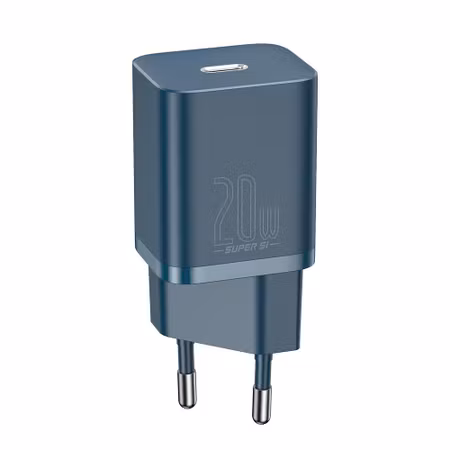 Baseus Super Si 20W USB-C väggladdare – blå