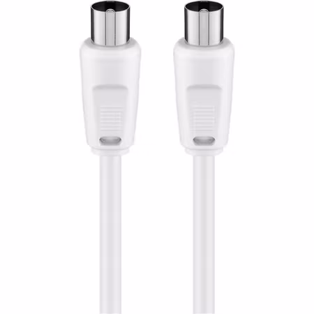 Goobay antennkabel 5 m – dubbelskärmad, vit