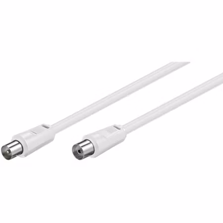 Goobay antennkabel 10 m – dubbelskärmad, 80 dB, vit