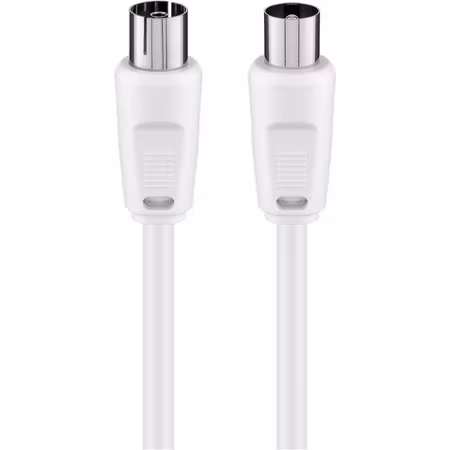 Goobay antennkabel 10 m – dubbelskärmad, 80 dB, vit