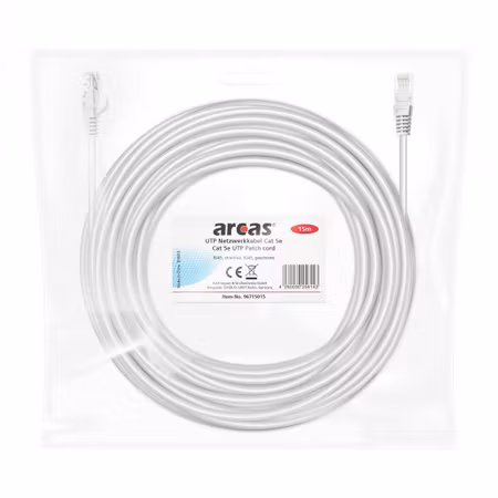 ARCAS CAT5e nätverkskabel 15 m – UTP, grå