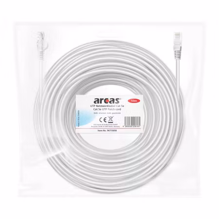 ARCAS CAT5e nätverkskabel 50 m – UTP, grå