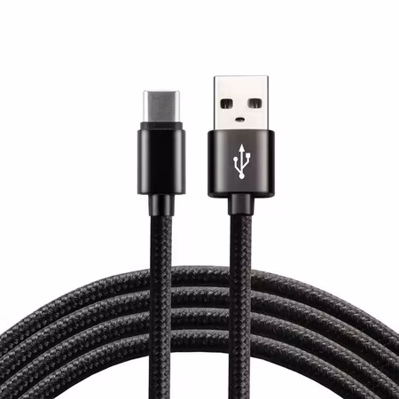 USB flätad kabel-USB-C / Type-C 120cm med stöd för snabb laddning