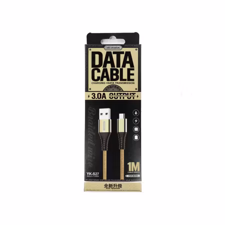 Data-/laddkabel YK-Design 3.0A Micro-USB (guld)