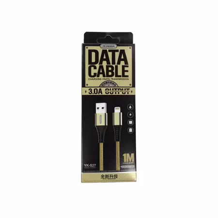 Data-/laddkabel YK-Design 3.0A Lightning (guld)