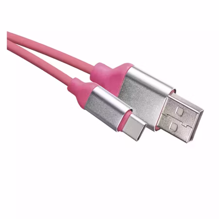 USB 2.0 A till C Kabel 1m Rosa: Idealisk för Laddning och Dataöverföring