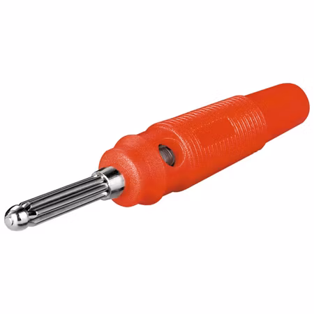 Goobay bananplugg 4 mm – röd, mjuk gummi
