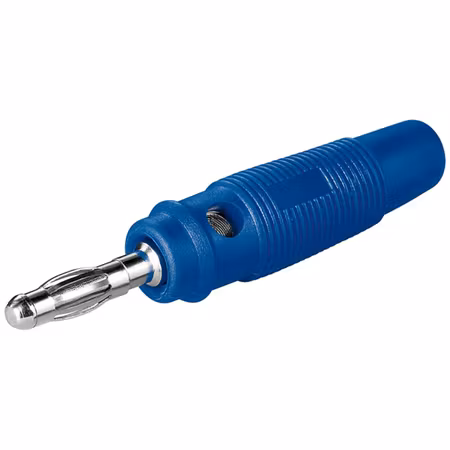 Goobay bananplugg 4 mm – blå, mjuk gummi