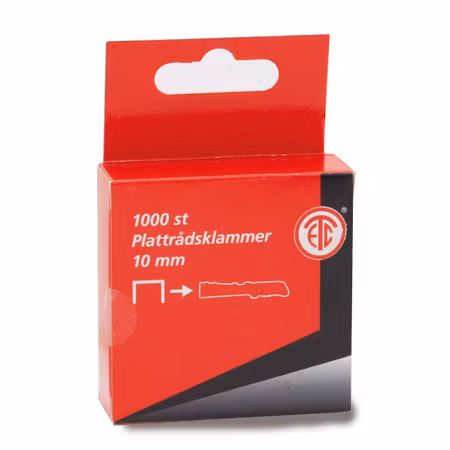 ETC plattrådsklammer 10 mm – 1000-pack