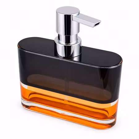 Duschy Elegance tvålpump svart/orange – 12-pack
