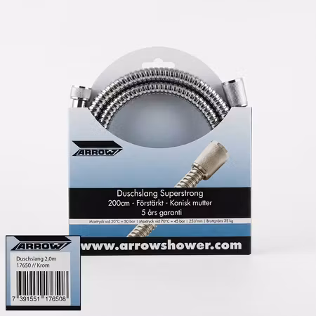 Arrow Superstrong duschslang metall 200 cm