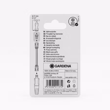 Gardena 18200 skruvkontakt 21 mm