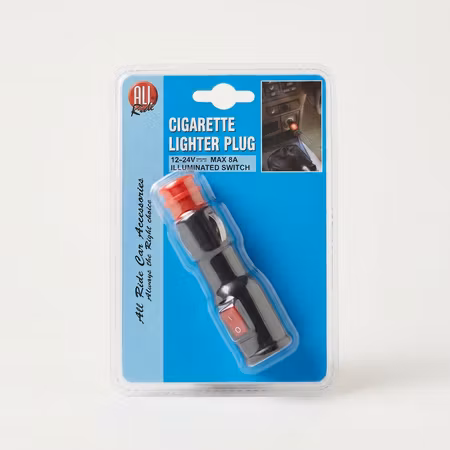 All Ride Cigarette Lighter Plug 12–24V – cigarettändarplugg med belyst brytare