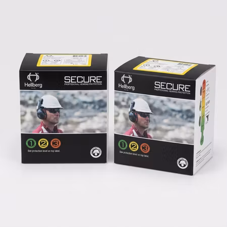 Hellberg Secure 2 hörselskydd med hjälmfäste – 2-pack