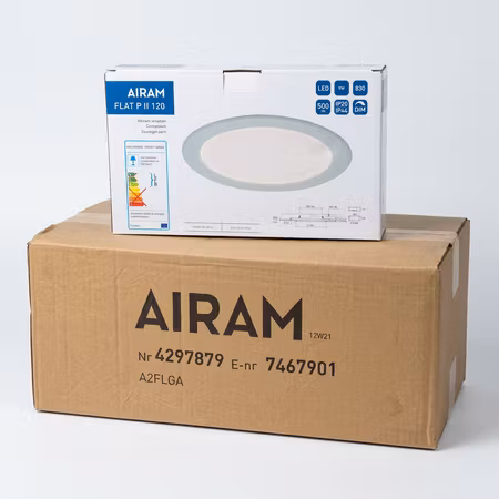 Airam FLAT P II 120 downlights – 10 st